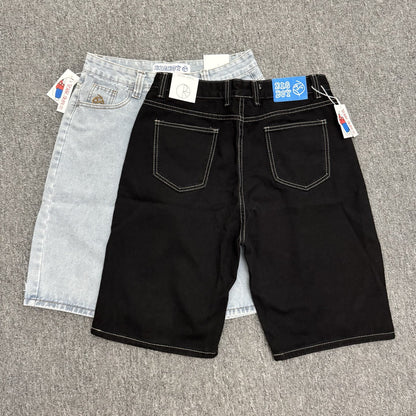 Bigboy Men Street Hip Hop Embroidered Denim Shorts High Quality Fashion Trendy American Style