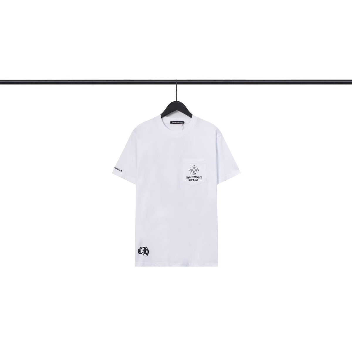Chrome Hearts Scroll Cross Graphic Tee Collection Loose Fit Round Neck Short Sleeve Cotton T Shirt
