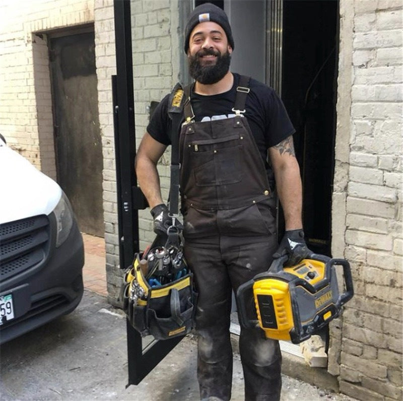 Carhartt Heavyweight Canvas Bib Overalls for Men Loose Fit Workwear Dungarees