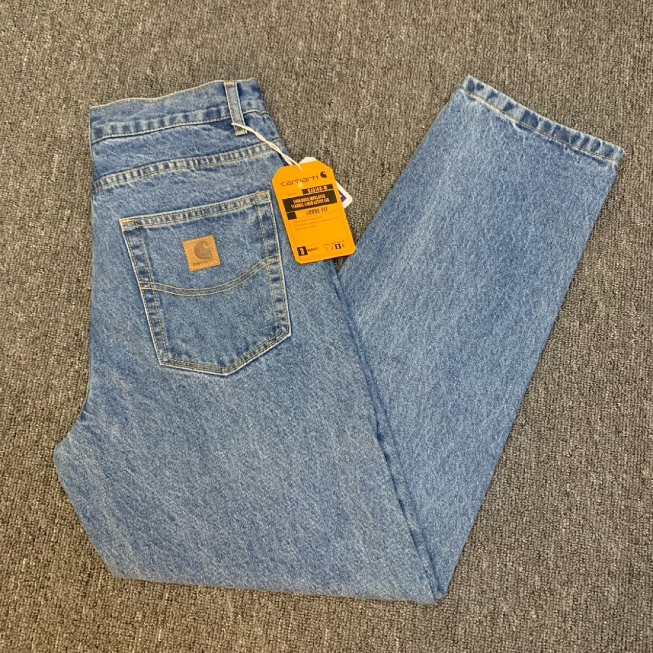 Vintage Carhartt Relaxed Fit Jeans for Men American Street Style Loose Trousers High Street Fashion