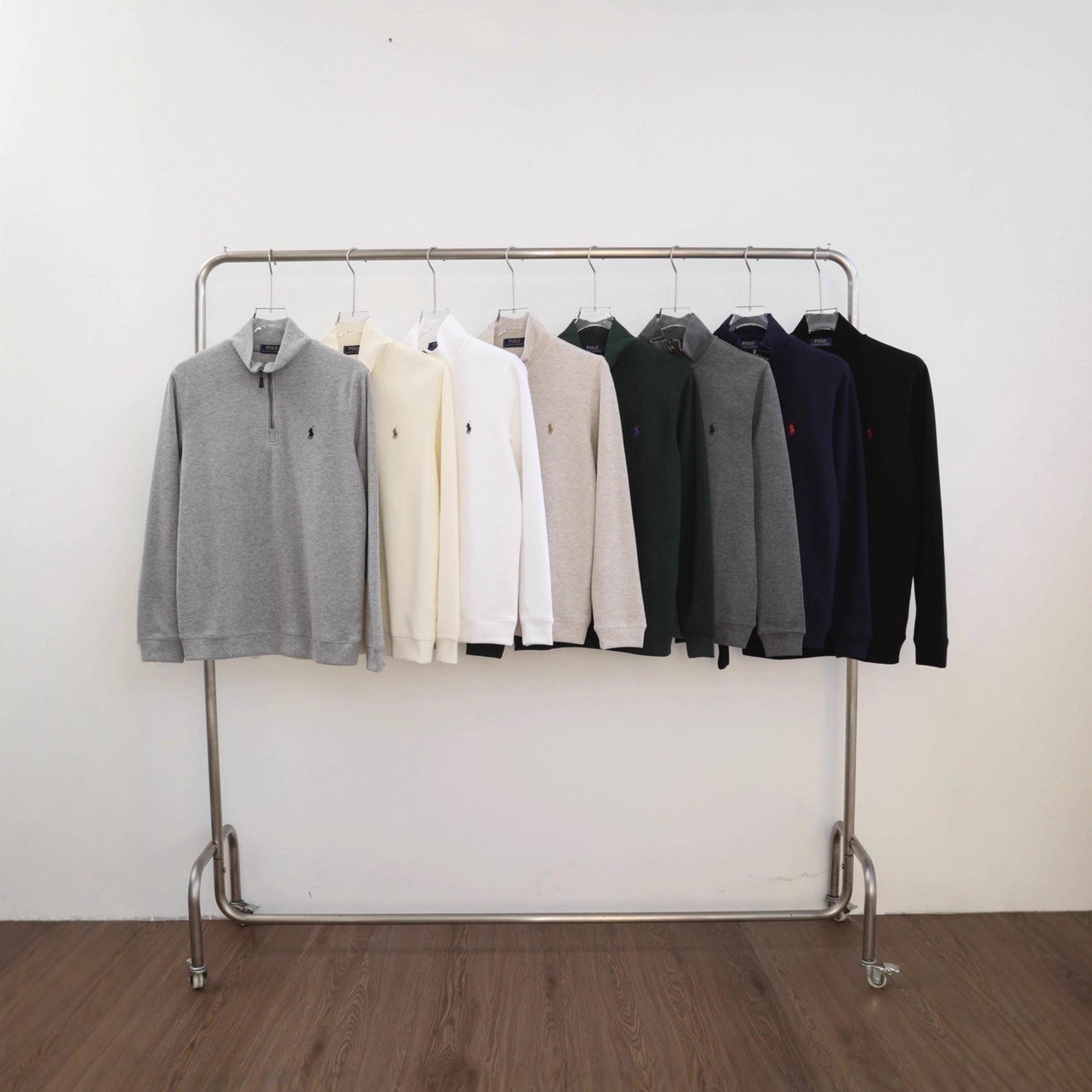 Ralph Lauren Polo Pony Emblem 8 Colors Vintage Half Zip Sweater Unisex High Quality RL Knit Top