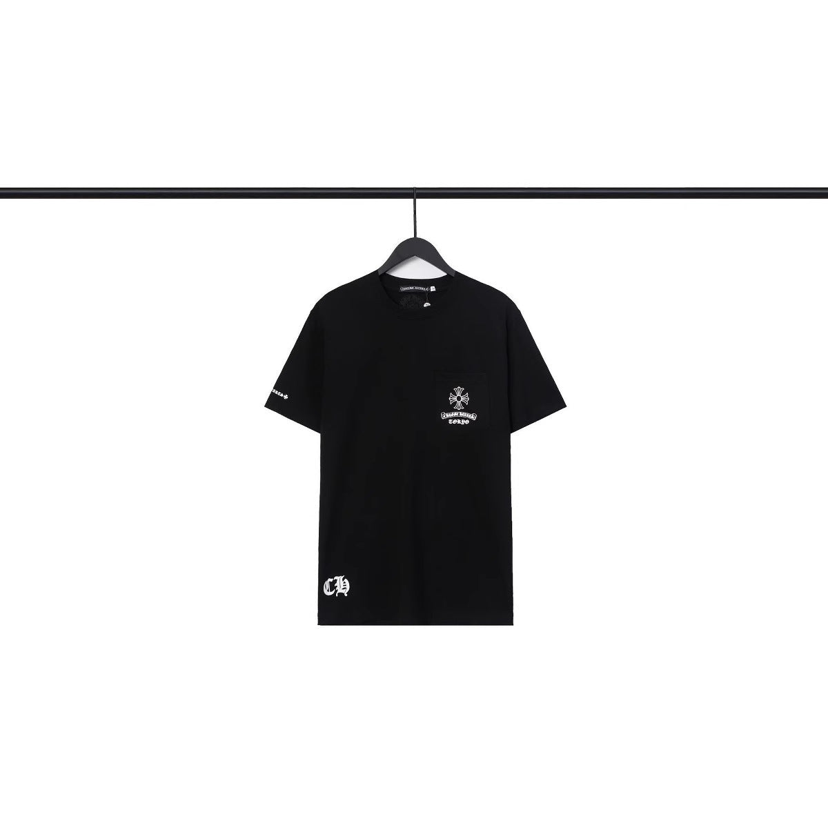 Chrome Hearts Scroll Cross Graphic Tee Collection Loose Fit Round Neck Short Sleeve Cotton T Shirt