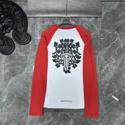 Chrome Heart Long Sleeve T Shirt Vintage Washed Cotton Unisex Loose Fit