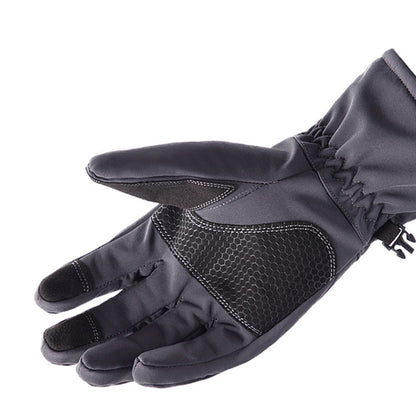 Esportes ao ar livre de inverno à prova d'água à prova d'água que quente e veludo acolchoado luvas de tela de toque acolchoadas