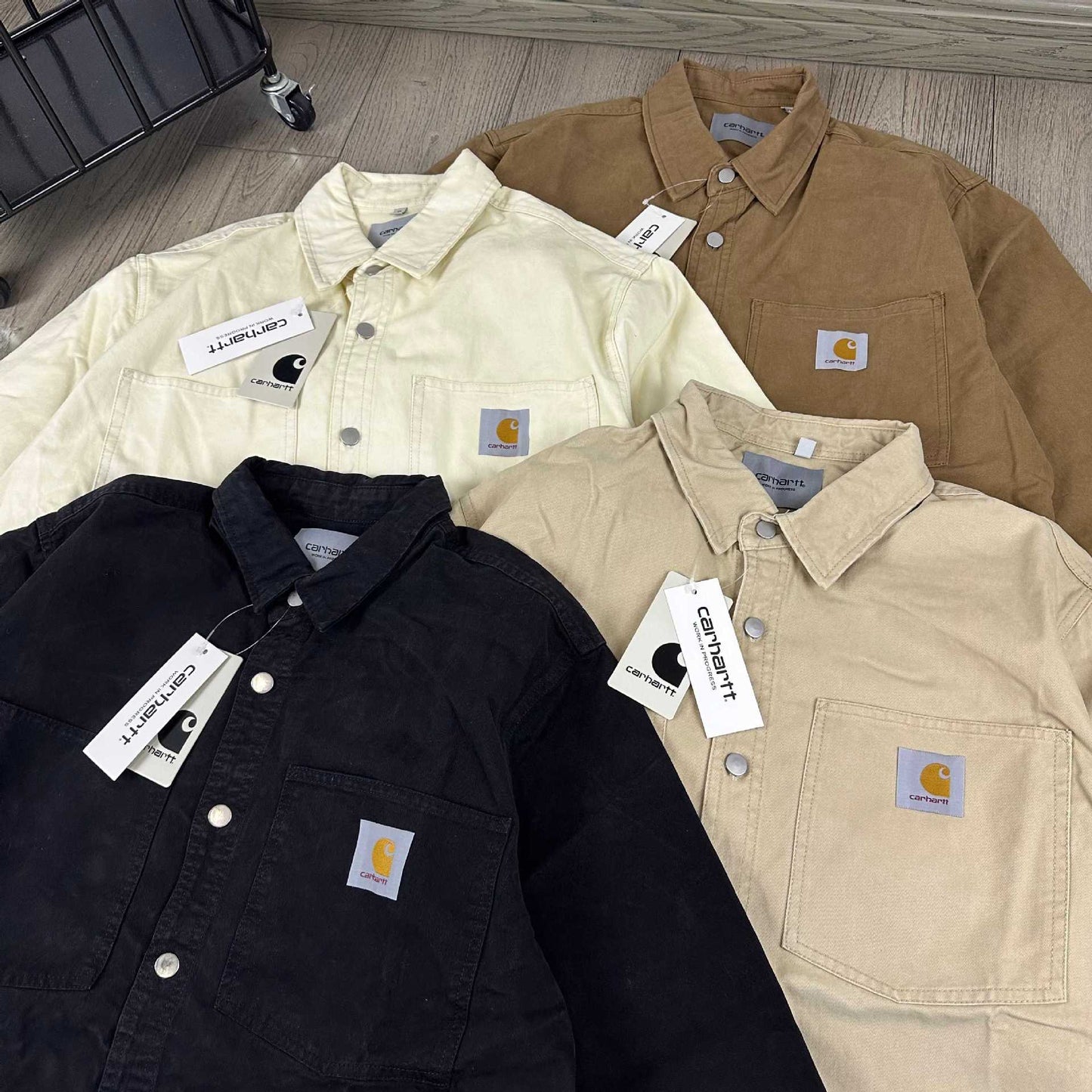 American Retro Work Shirt, Men's Long-sleeved Loose-fitting Cotton Shirt, Carhartt Work Cargo Shirt
