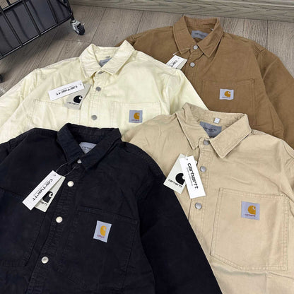 American Retro Work Shirt, Men's Long-sleeved Loose-fitting Cotton Shirt, Carhartt Work Cargo Shirt