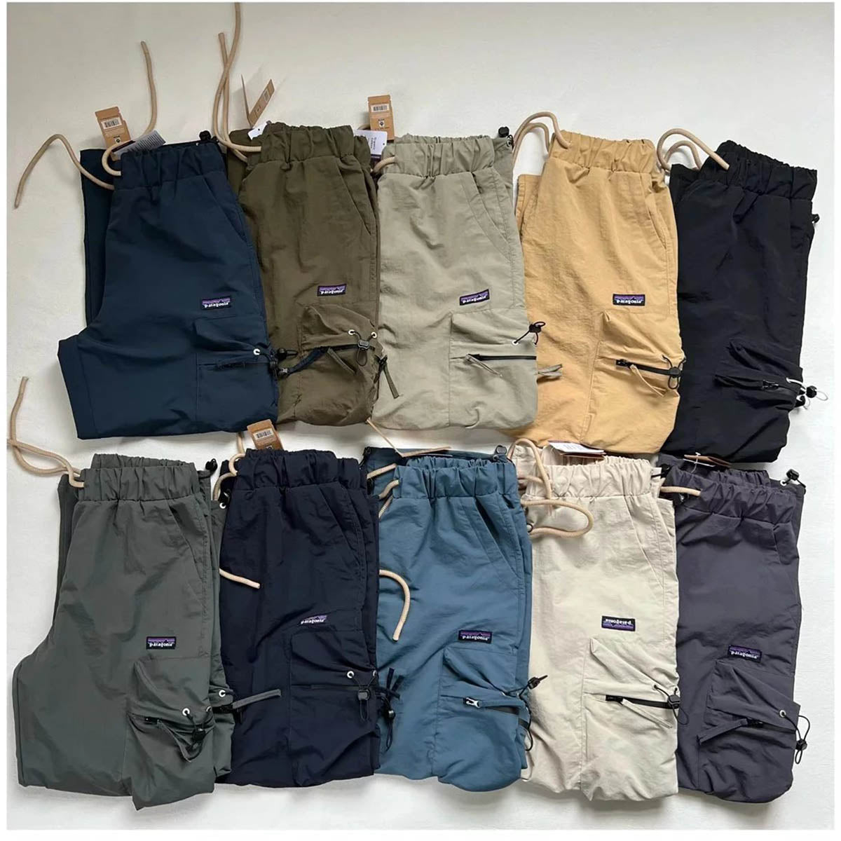outdoor outdoor assault pants waterproof breathable wear-resistant drawstring pleated paratrooper pants woven plaid fabric