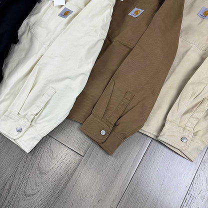 American Retro Work Shirt, Men's Long-sleeved Loose-fitting Cotton Shirt, Carhartt Work Cargo Shirt