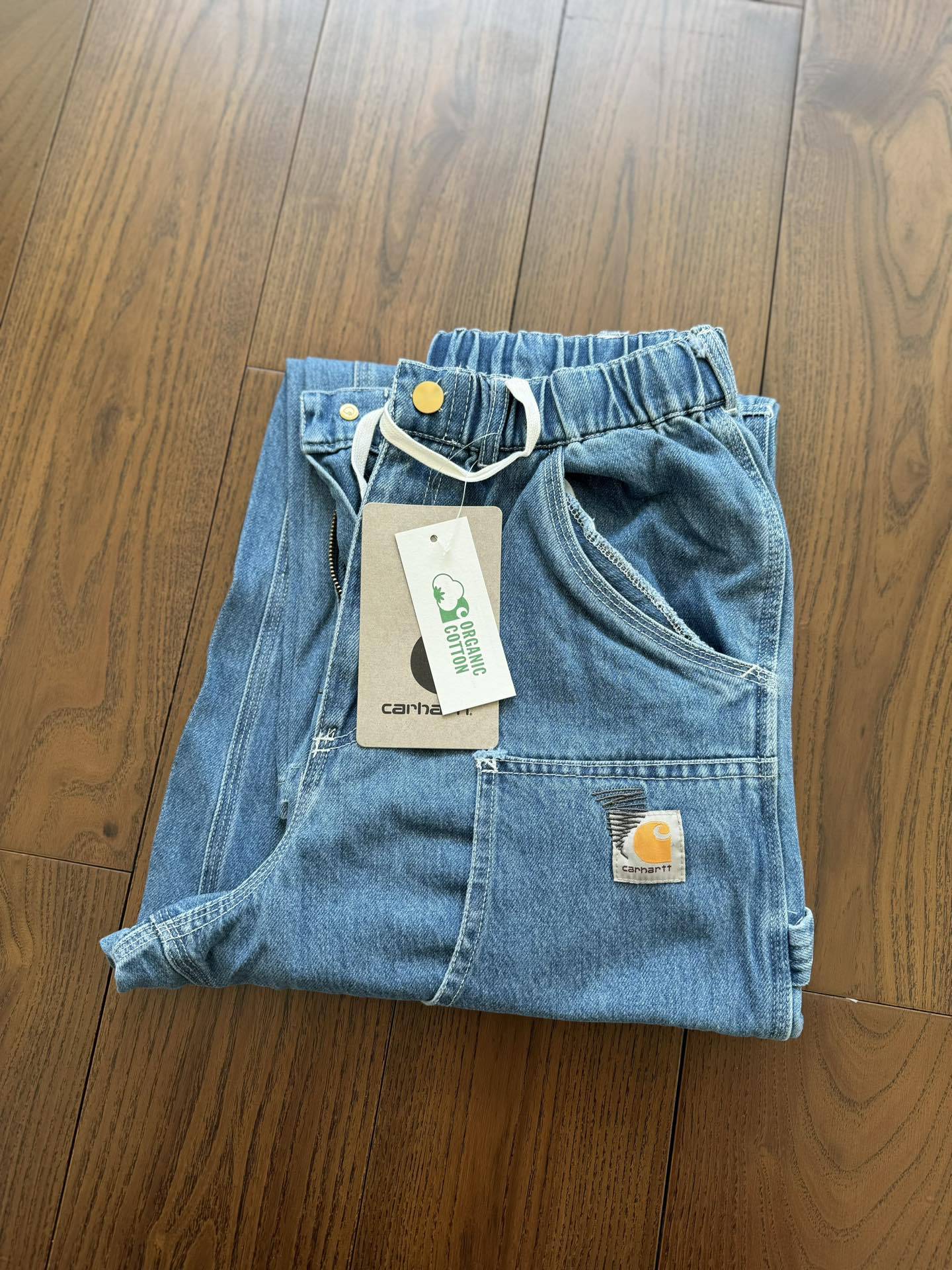 Carhartt x INVINCIBLE Cargo Multi-Pocket Jeans, Casual Long Distressed Jeans