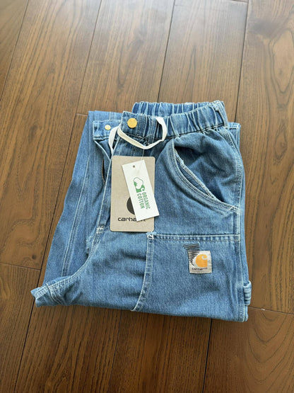 Carhartt x INVINCIBLE Cargo Multi-Pocket Jeans, Casual Long Distressed Jeans