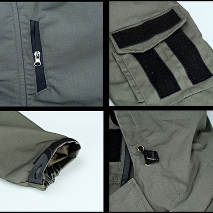 Chaqueta de hombres con capucha de combate delgado al aire libre