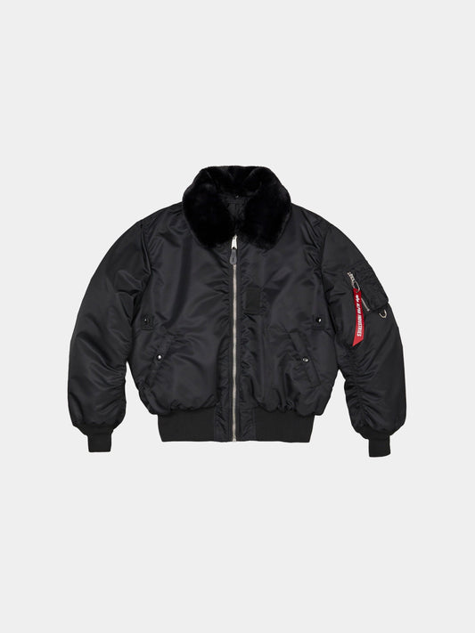 ALPHA X MASTERMIND REVERSIBLE FAUX MOUTON B-15 FLIGHT JACKET