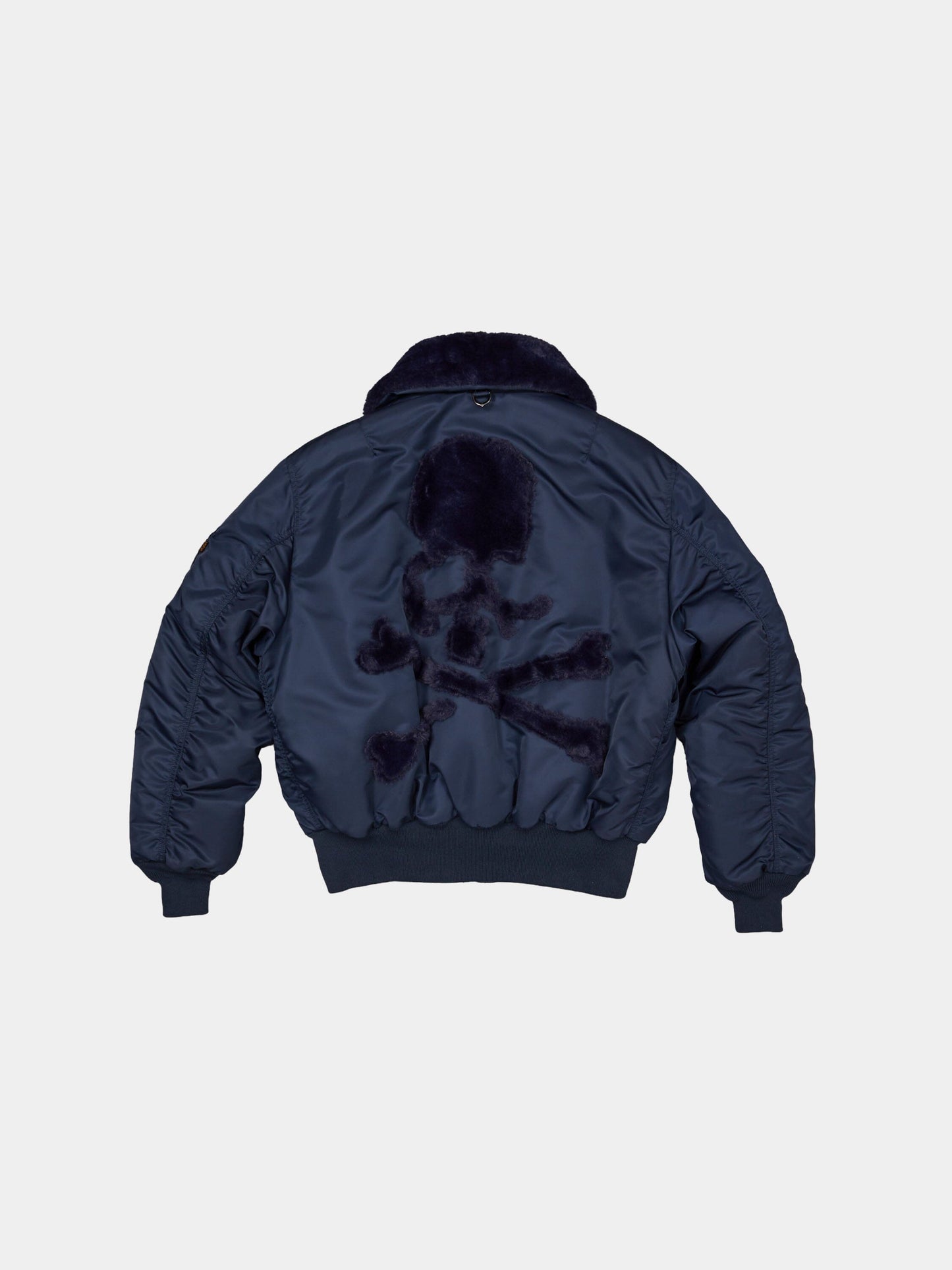 ALPHA X MASTERMIND REVERSIBLE FAUX MOUTON B-15 FLIGHT JACKET