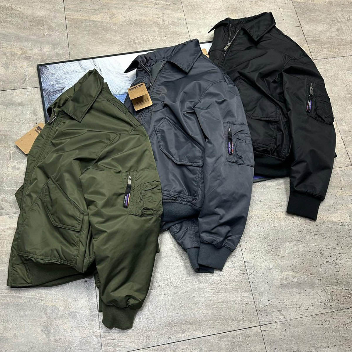 Outdoor outdoor Vintage Bomber Jacket Lapel Baseball Jacket Cargo Jacket