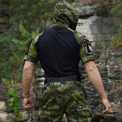 Camisetas masculinas com capuz de caça ao ar livre (HY805)