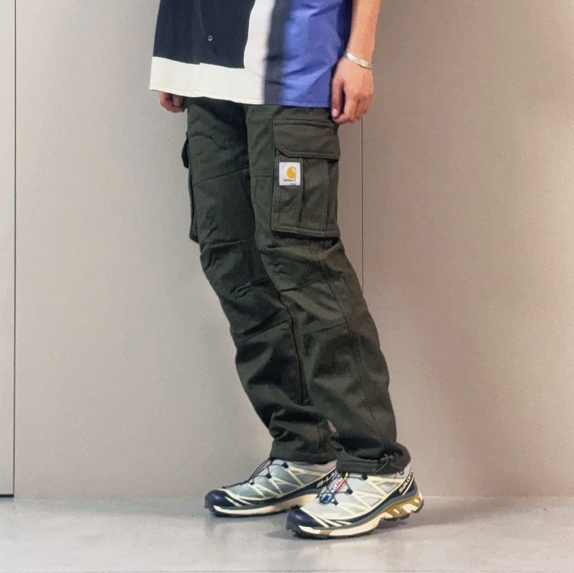 Carhartt Fleece-Lined Thickened Work Pants, Outdoor Functional Straight Leg Cargo Pants