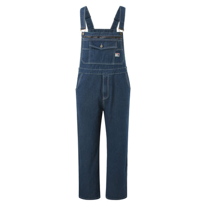 Denim Big Pockets Macacos de Macarinhos de trabalho