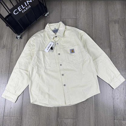 American Retro Work Shirt, Men's Long-sleeved Loose-fitting Cotton Shirt, Carhartt Work Cargo Shirt