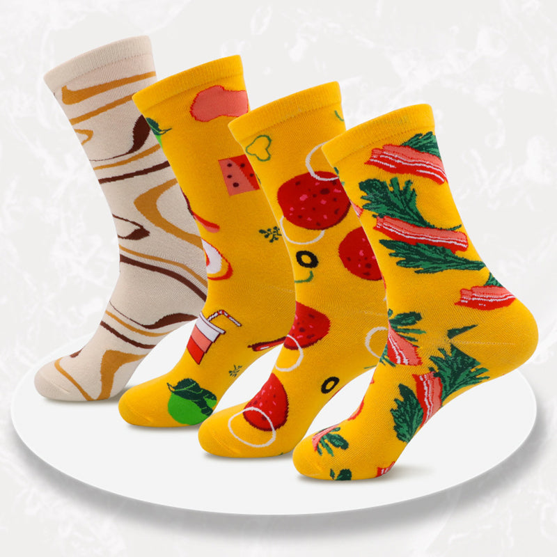 Creative Xmas Gift Couple Gift Pizza Socks