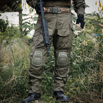 Pantalones tácticos para hombres Pantalones de combate al aire libre Camuflaje con Kneepad G3V2