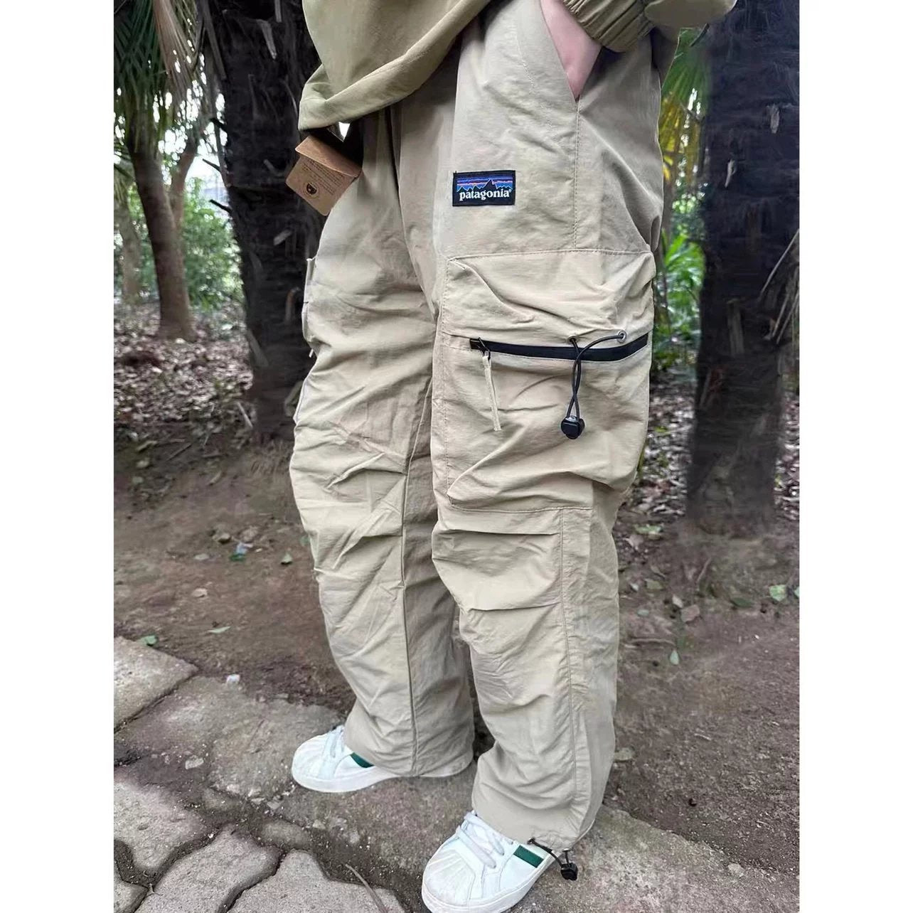 outdoor outdoor assault pants waterproof breathable wear-resistant drawstring pleated paratrooper pants woven plaid fabric
