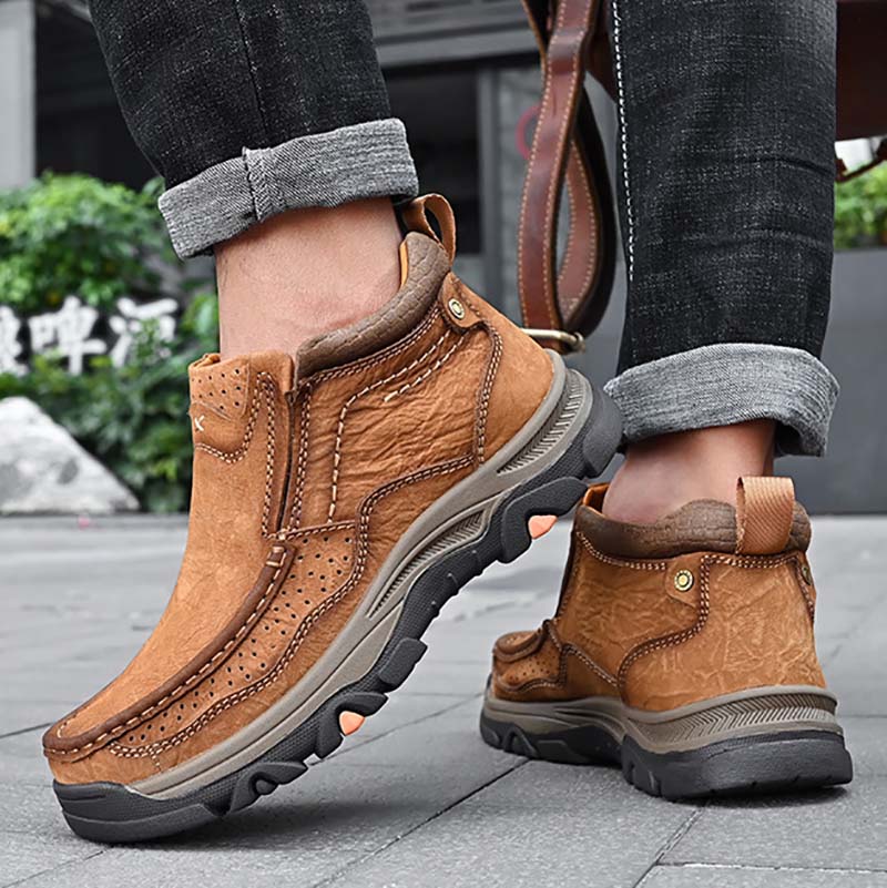 Cowhide Men's Boots Outdoor Anti-slip Leather Boots