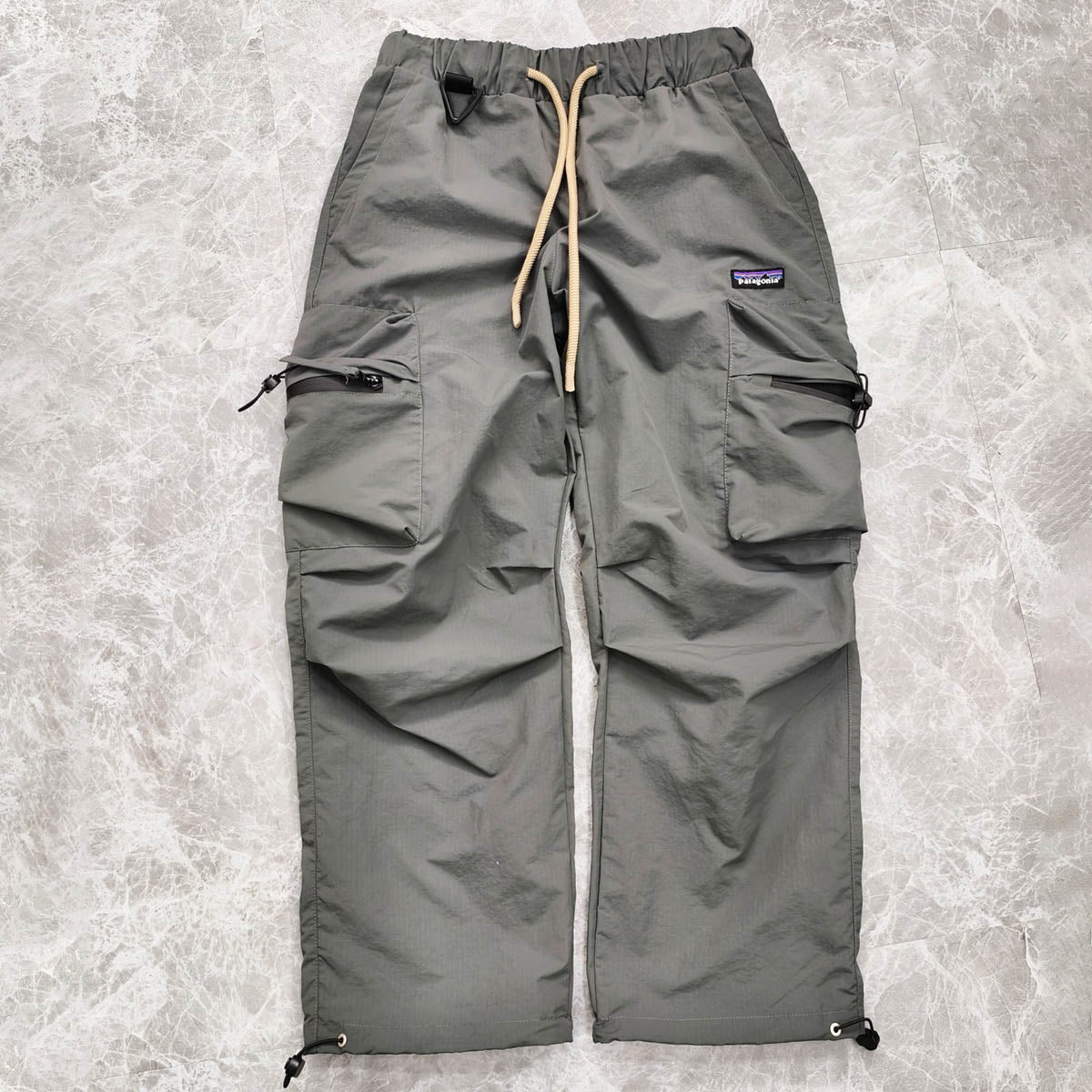outdoor outdoor assault pants waterproof breathable wear-resistant drawstring pleated paratrooper pants woven plaid fabric