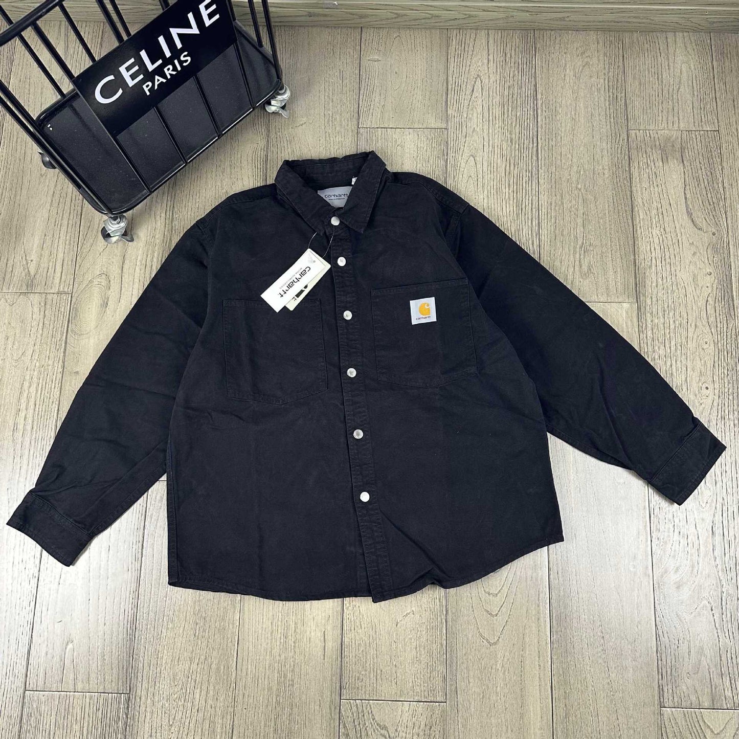 American Retro Work Shirt, Men's Long-sleeved Loose-fitting Cotton Shirt, Carhartt Work Cargo Shirt