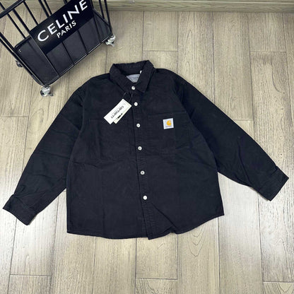 American Retro Work Shirt, Men's Long-sleeved Loose-fitting Cotton Shirt, Carhartt Work Cargo Shirt