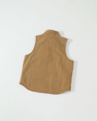 V33 Canvas Workwear Warm Vest, Sheepskin Fleece, Simple Loose-fitting Jacket