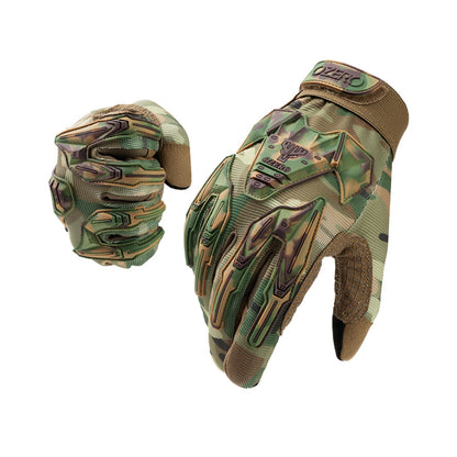 Tela de toque de camuflagem todas as luvas táticas dos dedos