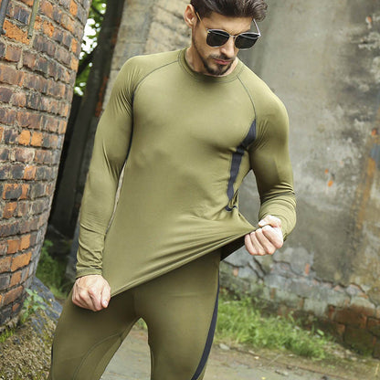 Tactical Fleece Warm Underwear Set Quick Dry Cycling Outdoor Winter Wear