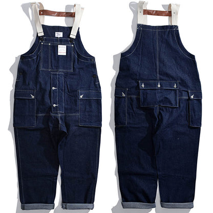 Blue Denim Overalls for Men Workwear Plus Size