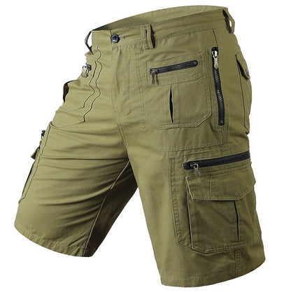 Plus-Größe Herren-Frachtshorts, Mehrfach-T-Multi-Zipper-Tarnshorts