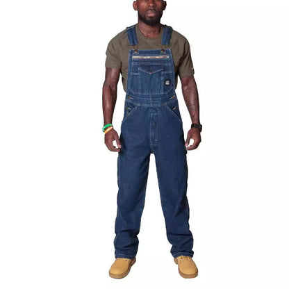 Denim Big Pockets Macacos de Macarinhos de trabalho