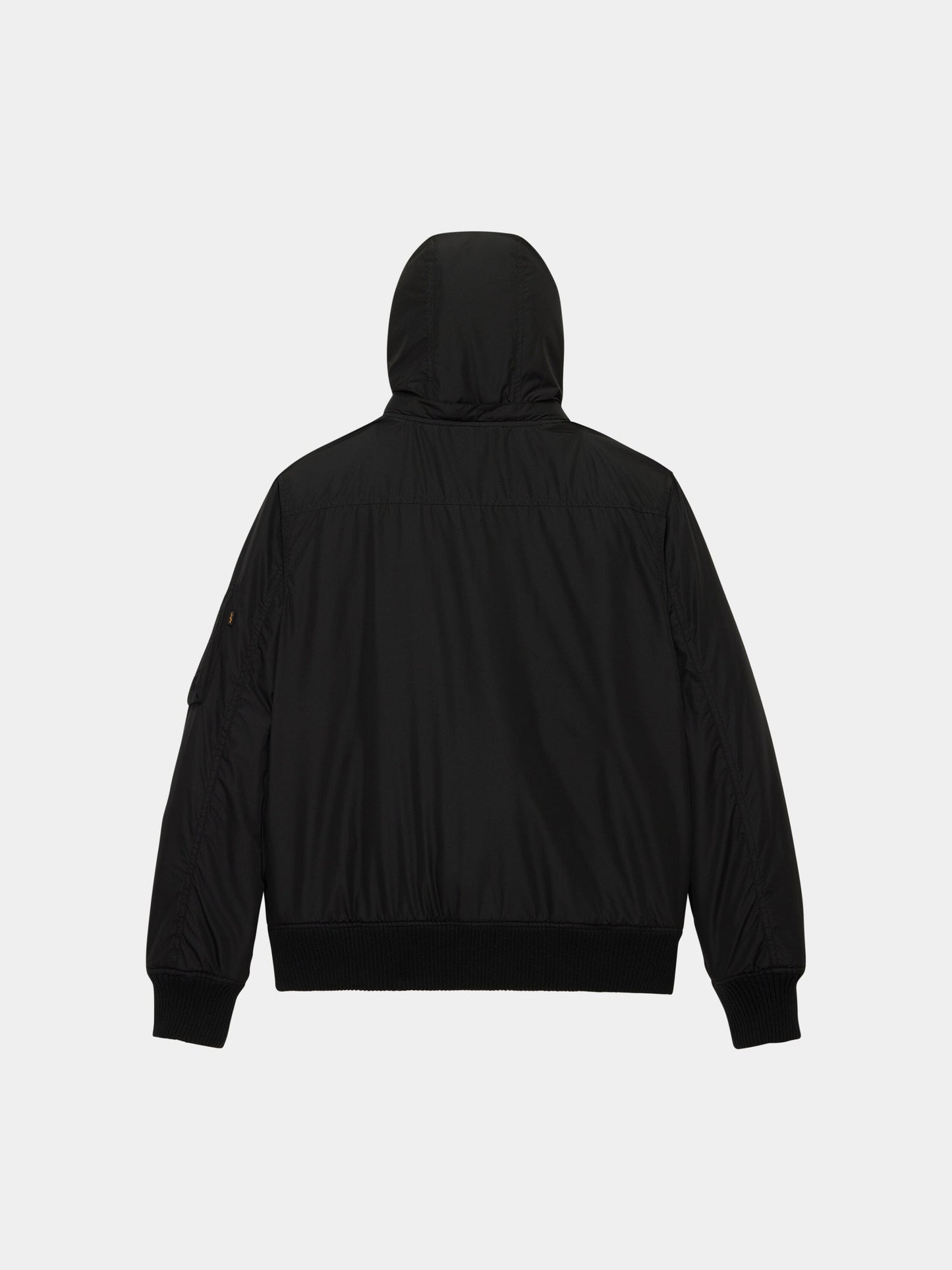 HOODED RIB FLIGHT JACKET