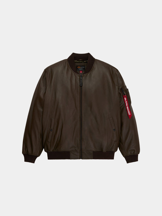 LEATHER MA-1 FLIGHT JACKET