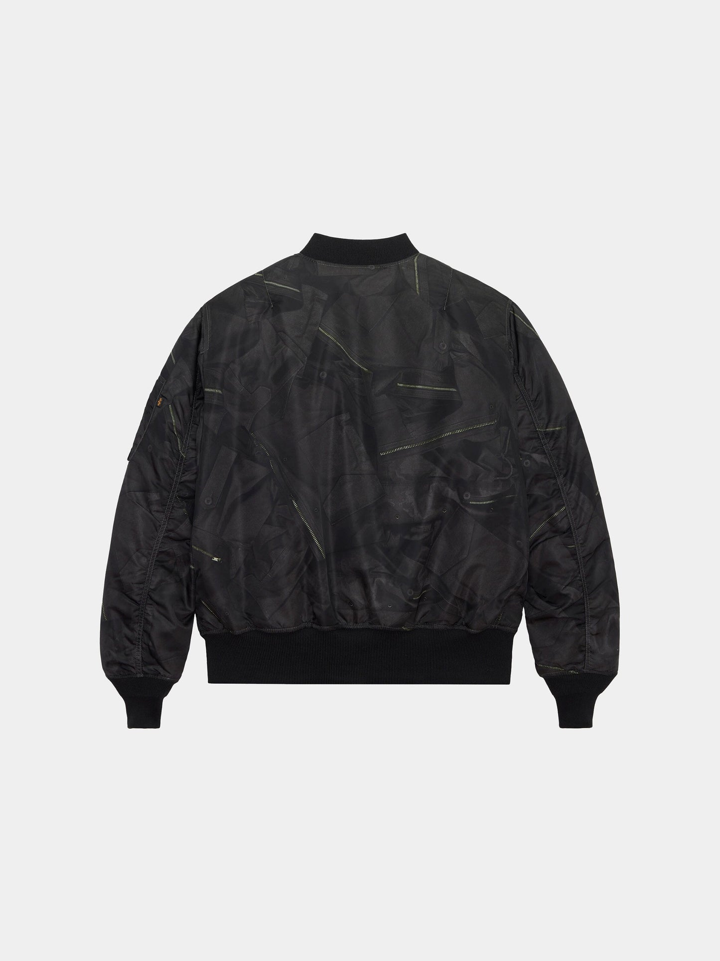MA-1 ZIPPERED PRINT FLIGHT JACKET