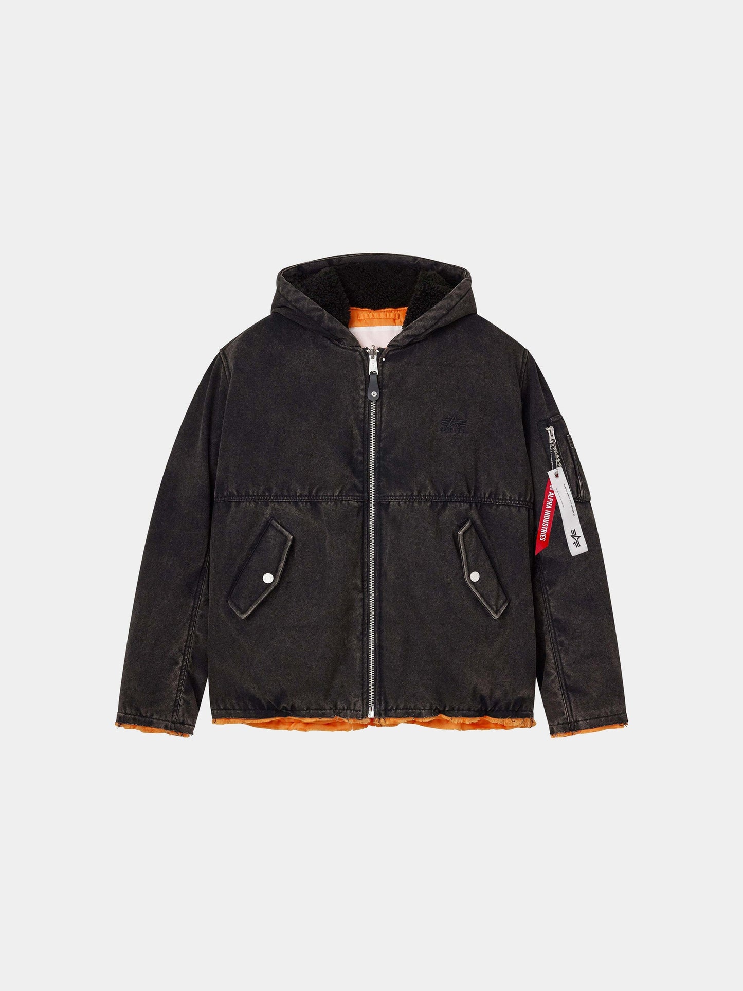 PURPLE X ALPHA HOODED BOMBER