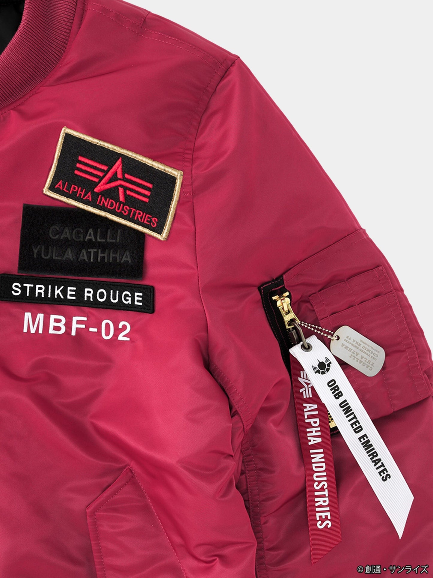 STRICT-G GUNDAM X ALPHA X CAGALLI YULA ATHHA MA-1 BOMBER JACKET