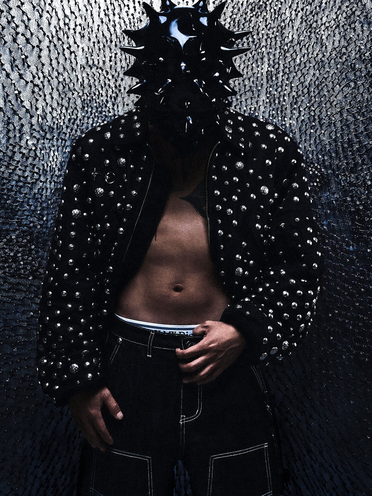 THUG CLUB X ALPHA CWU 45/P ALL OVER RIVET JACKET