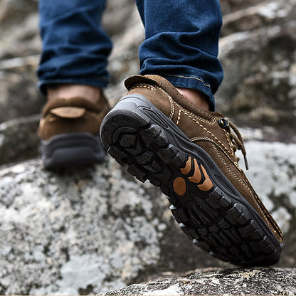 أحذية خارجية كاجوال من الجلد المصنفر مقاومة للتآكل