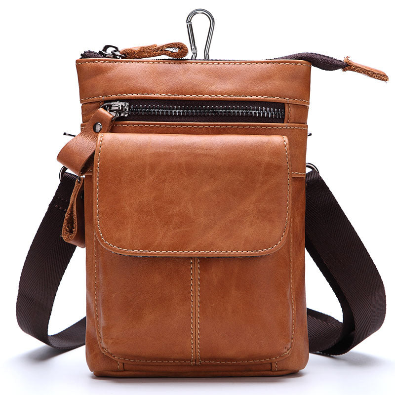 Casual Multi-Functional Leather Wallet Men's Waist Bag