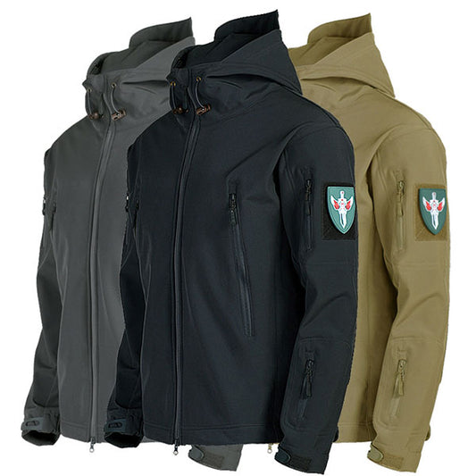Waterproof Windproof Breathable Plush Hiking Men's Jacket(No Armband)