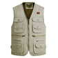 Cotton Zipper Multi-pocket Men's Functional Vest