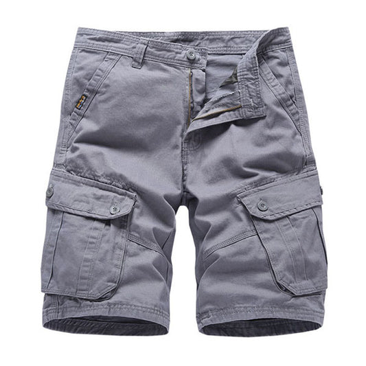 Multi-pocket Loose Solid Color Men's Shorts