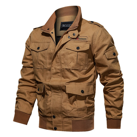 Plus Size Multi-pocket Flying Men's Jacket
