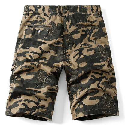 Camuflagem masculina shorts de vários bolsos