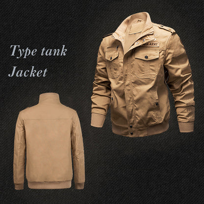 بالإضافة إلى حجم الوقوف طوق سترة عسكرية للرجال