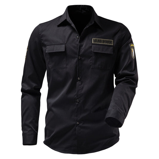 Camisa masculina bordada com fãs do Exter. Fã do Exército